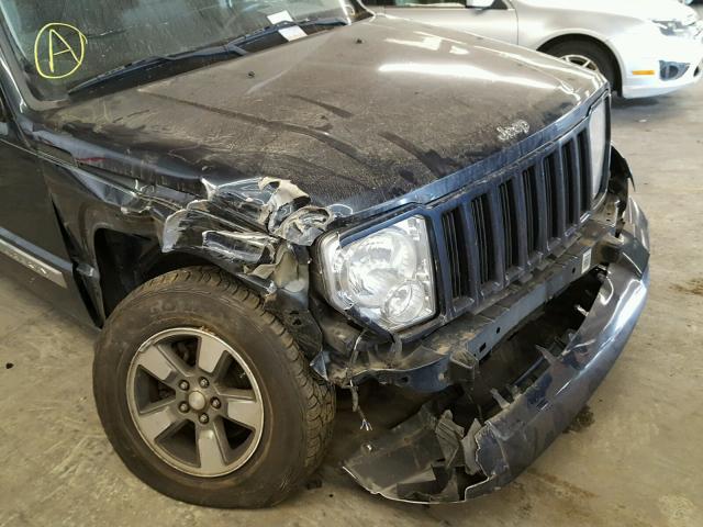 1J8GN28K68W244173 - 2008 JEEP LIBERTY SP BLUE photo 9