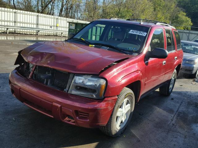 1GNDT13S972194304 - 2007 CHEVROLET TRAILBLAZE RED photo 2