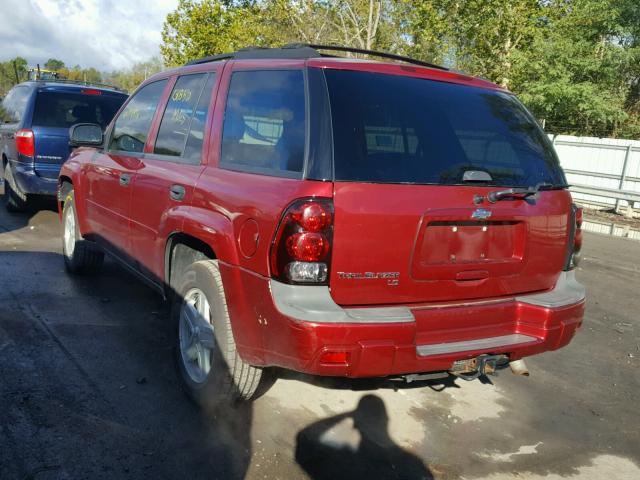 1GNDT13S972194304 - 2007 CHEVROLET TRAILBLAZE RED photo 3