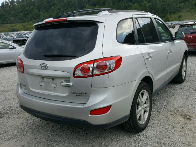 5XYZKDAG4BG060333 - 2011 HYUNDAI SANTA FE L SILVER photo 4