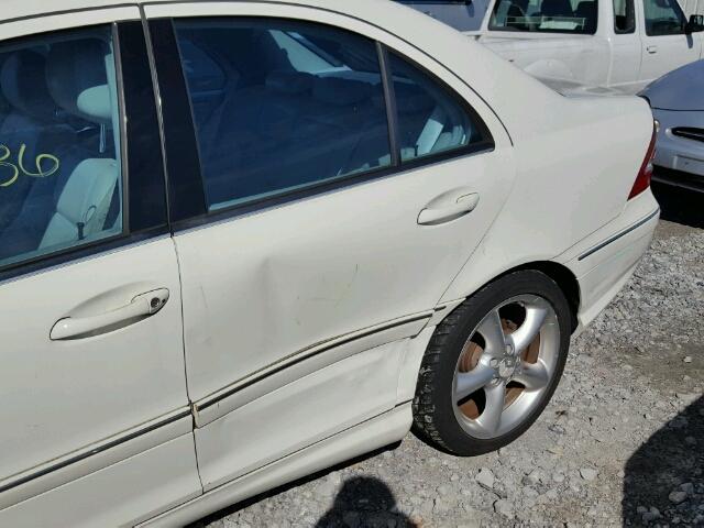 WDBRF52H96A892076 - 2006 MERCEDES-BENZ C GENERATI WHITE photo 9