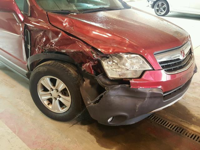3GSCL33P18S669577 - 2008 SATURN VUE XE RED photo 9