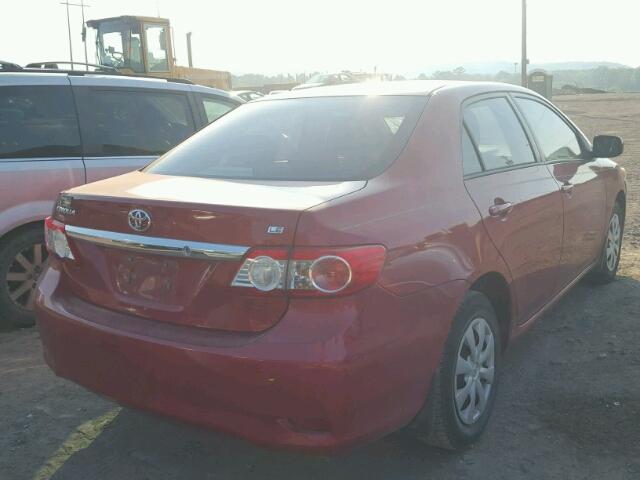 2T1BU4EE5BC728317 - 2011 TOYOTA COROLLA BA RED photo 4