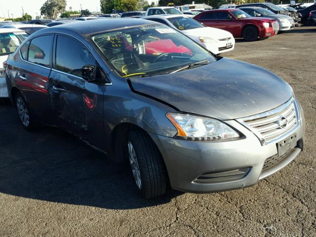 3N1AB7AP2FY343056 - 2015 NISSAN SENTRA S GRAY photo 1