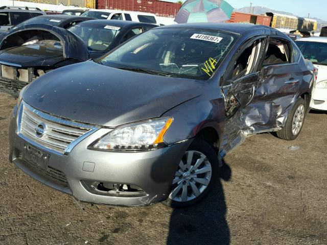 3N1AB7AP2FY343056 - 2015 NISSAN SENTRA S GRAY photo 2