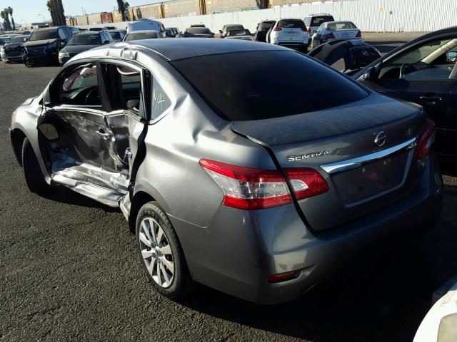 3N1AB7AP2FY343056 - 2015 NISSAN SENTRA S GRAY photo 3