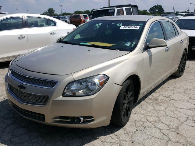 1G1ZE5EB2AF135732 - 2010 CHEVROLET MALIBU LTZ ოქროსფერი ფოტო 2