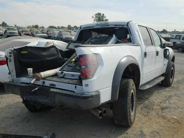 1FTFW1R66EFC43113 - 2014 FORD F150 SVT R WHITE photo 4