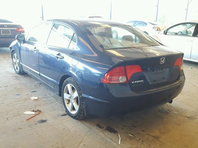 1HGFA16808L071883 - 2008 HONDA CIVIC EX 蓝色 照片 3