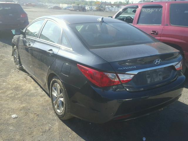 5NPEB4AC7BH224226 - 2011 HYUNDAI SONATA GLS BLACK photo 3