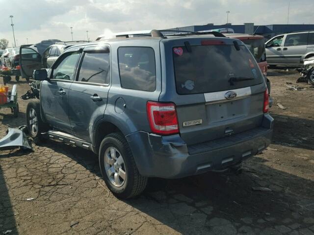 1FMCU0E70AKC95156 - 2010 FORD ESCAPE LIM BLUE photo 3