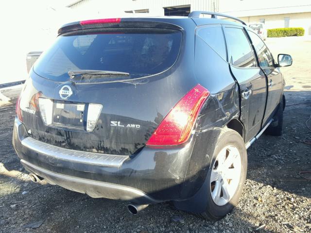 JN8AZ08WX6W546673 - 2006 NISSAN MURANO BLACK photo 4