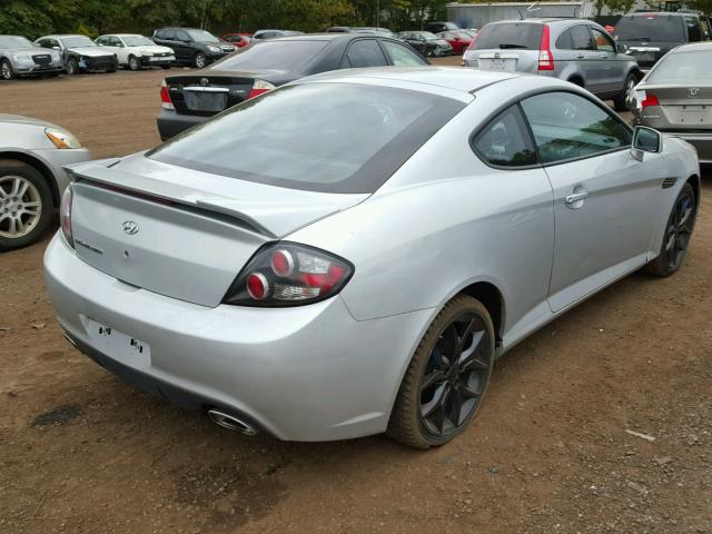 KMHHN66F47U253498 - 2007 HYUNDAI TIBURON SILVER photo 4