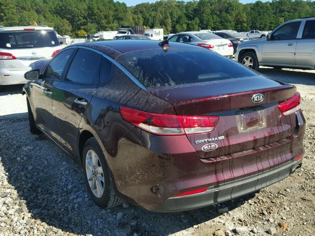 5XXGT4L3XGG047659 - 2016 KIA OPTIMA LX MAROON photo 3