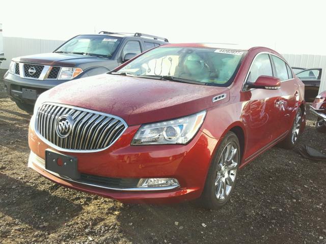 1G4GB5G37EF274379 - 2014 BUICK LACROSSE RED photo 2