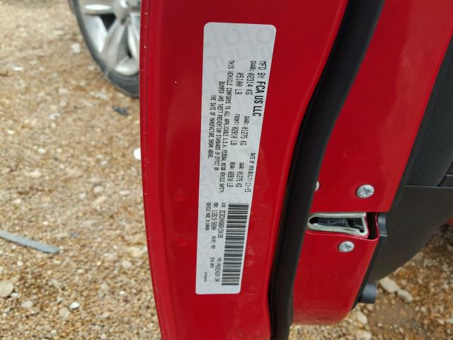 2C3CDXHG8GH154185 - 2016 DODGE CHARGER SX RED photo 10