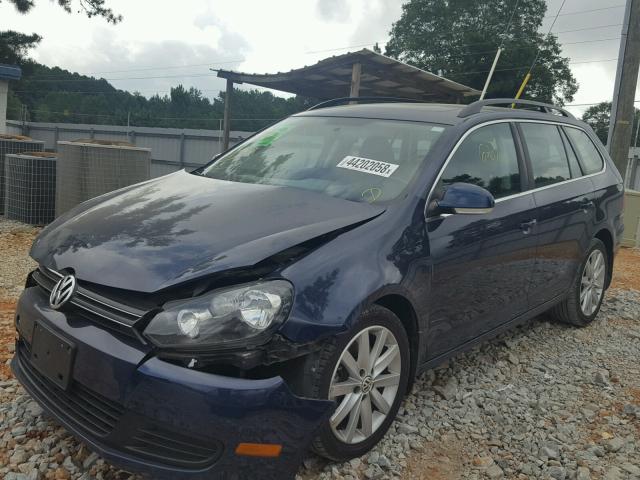 3VWPL7AJ7CM704216 - 2012 VOLKSWAGEN JETTA TDI BLUE photo 2