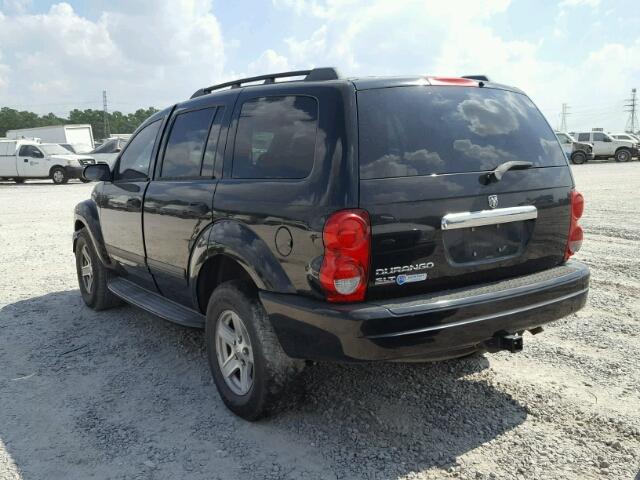 1D4HD48N46F131990 - 2006 DODGE DURANGO SL BLACK photo 3