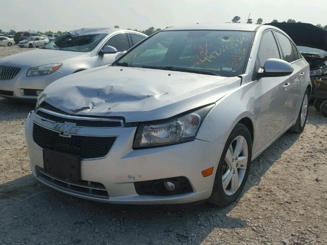 1G1P75SZ6E7392797 - 2014 CHEVROLET CRUZE SILVER photo 2