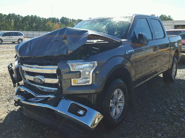 1FTEW1E89GFC30992 - 2016 FORD F150 GRAY photo 2