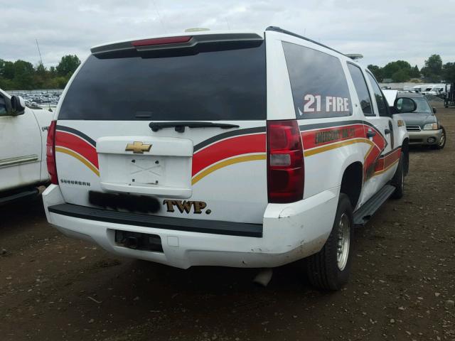 3GNGK26K47G279236 - 2007 CHEVROLET SUBURBAN K WHITE photo 4