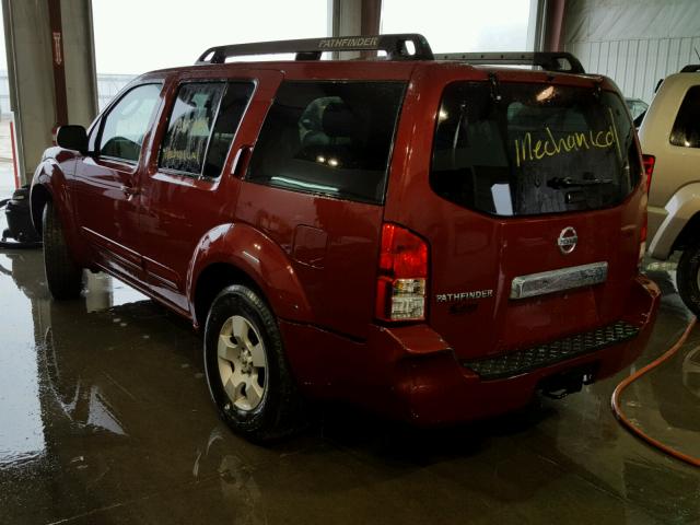 5N1AR18W86C607663 - 2006 NISSAN PATHFINDER MAROON photo 3