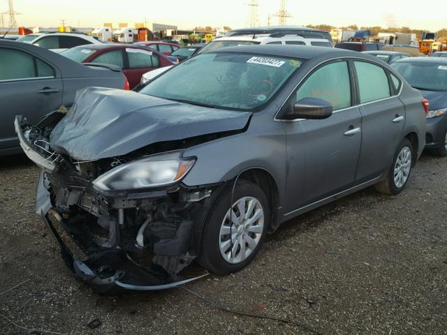 3N1AB7AP0HY243413 - 2017 NISSAN SENTRA S GRAY photo 2