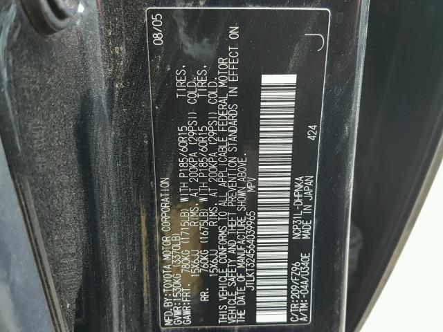 JTLKT324564039965 - 2006 TOYOTA SCION XB 黑色 照片 10