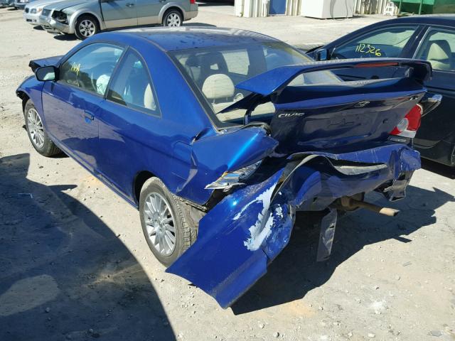 1HGEM22525L060822 - 2005 HONDA CIVIC BLUE photo 3