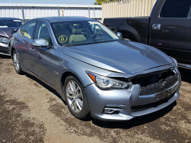 JN1AV7AP4EM691076 - 2014 INFINITI Q50 HYBRID GRAY photo 1