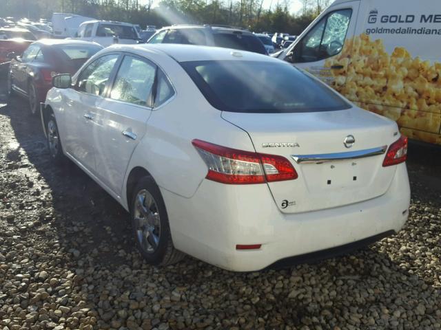 3N1AB7AP7FL666838 - 2015 NISSAN SENTRA S WHITE photo 3