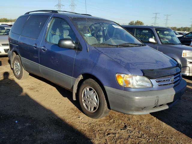 4T3ZF13C22U450720 - 2002 TOYOTA SIENNA LE BLUE photo 1