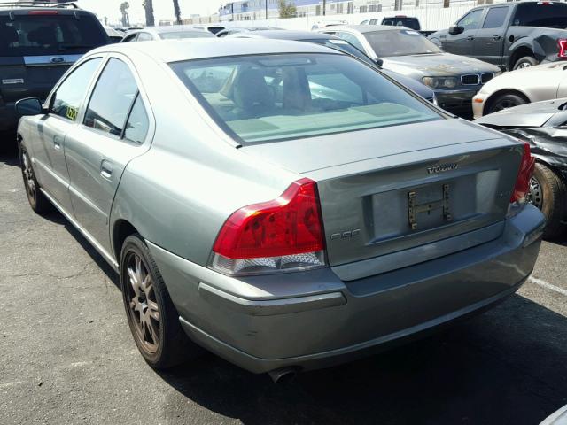 YV1RS592962532714 - 2006 VOLVO S60 2.5T GREEN photo 3