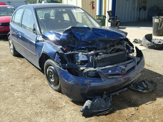 1HGES26704L022599 - 2004 HONDA CIVIC BLUE photo 1