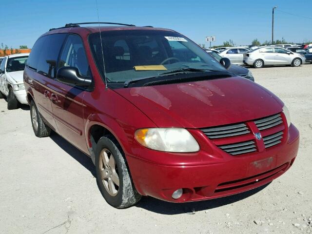 2D4GP44L37R131576 - 2007 DODGE GRAND CARA RED photo 1