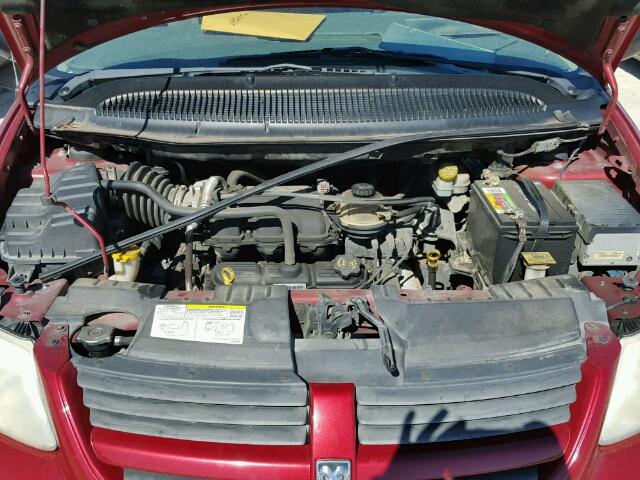 2D4GP44L37R131576 - 2007 DODGE GRAND CARA RED photo 7