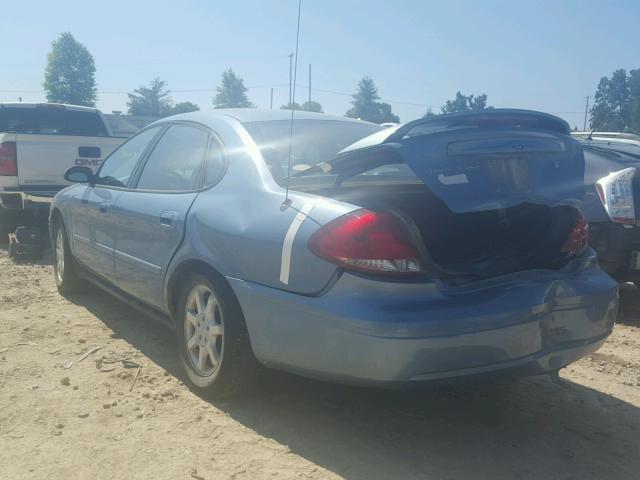 1FAFP56U07A131338 - 2007 FORD TAURUS SEL BLUE photo 3