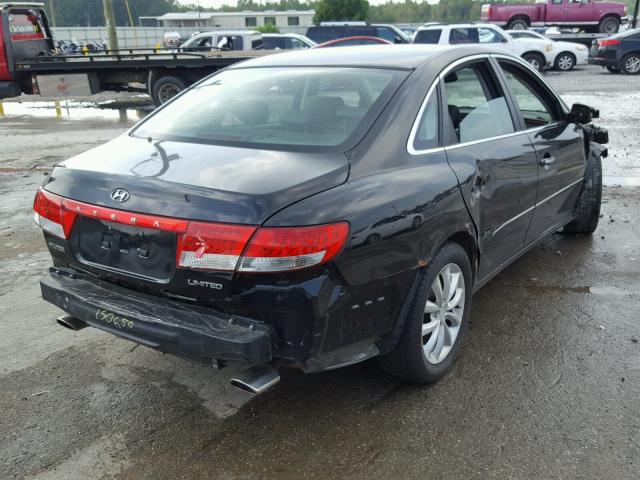 KMHFC46F07A155393 - 2007 HYUNDAI AZERA SE BLACK photo 4