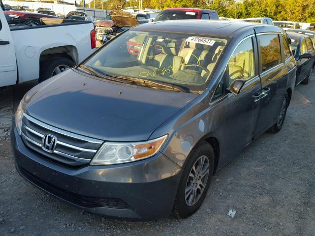 5FNRL5H66DB063891 - 2013 HONDA ODYSSEY EX GRAY photo 2