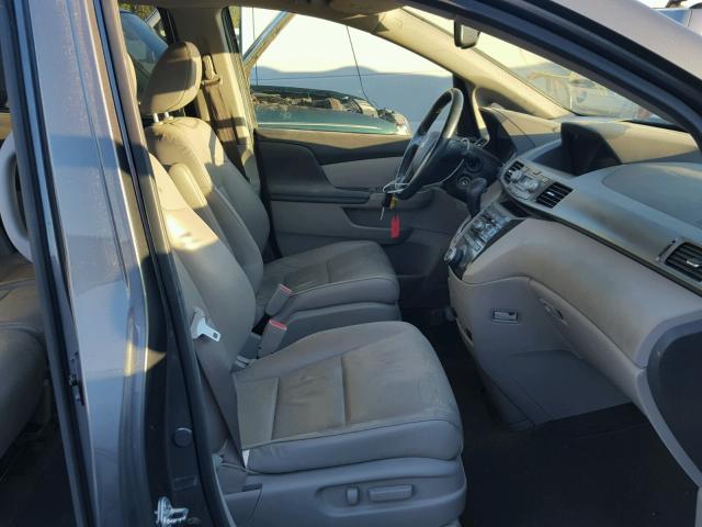 5FNRL5H66DB063891 - 2013 HONDA ODYSSEY EX GRAY photo 5