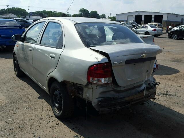 KL1TD52614B217641 - 2004 CHEVROLET AVEO GRAY photo 3