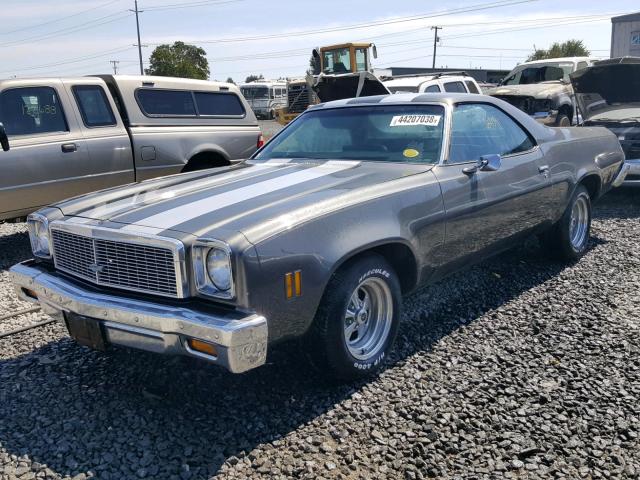 1C80U7Z499695 - 1977 CHEVROLET EL CAMINO GRAY photo 2