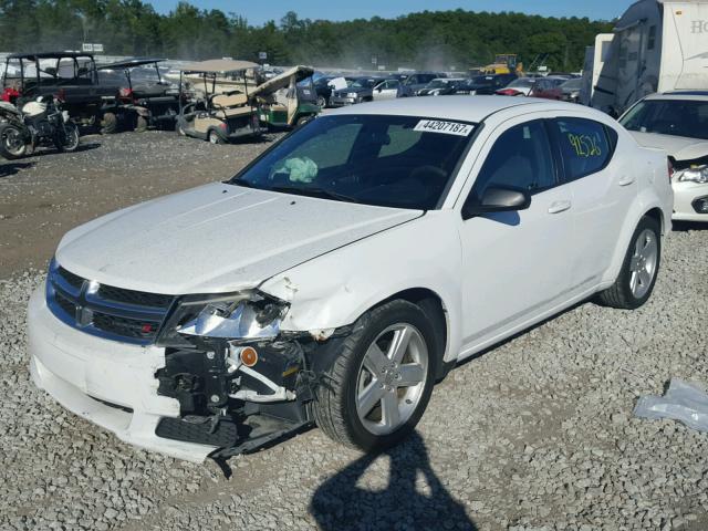 1C3CDZAB1DN516791 - 2013 DODGE AVENGER SE WHITE photo 2