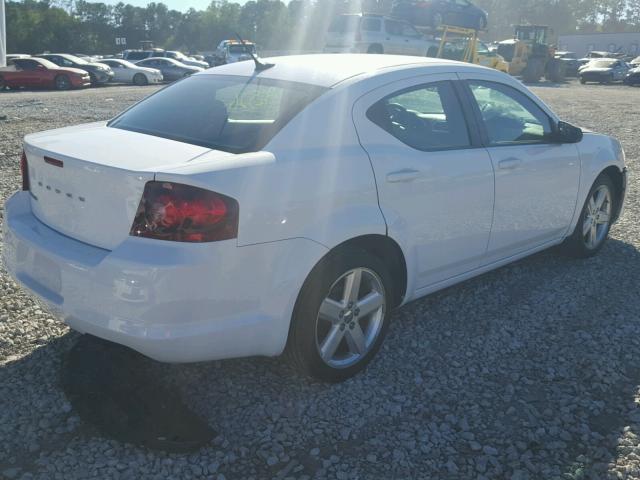 1C3CDZAB1DN516791 - 2013 DODGE AVENGER SE WHITE photo 4