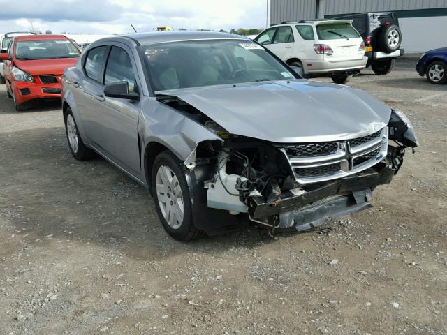 1C3CDZAB9EN126880 - 2014 DODGE AVENGER SE SILVER photo 1