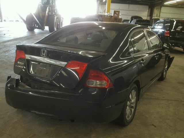 19XFA16899E044089 - 2009 HONDA CIVIC EX BLACK photo 4