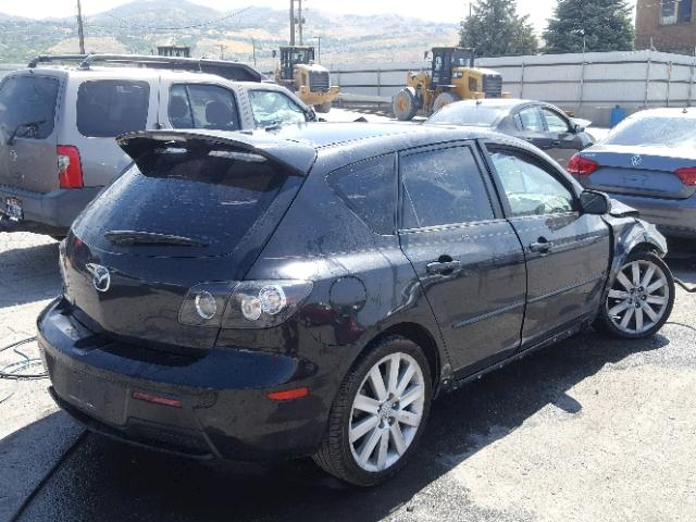 JM1BK34LX81800383 - 2008 MAZDA SPEED 3 BLACK photo 4