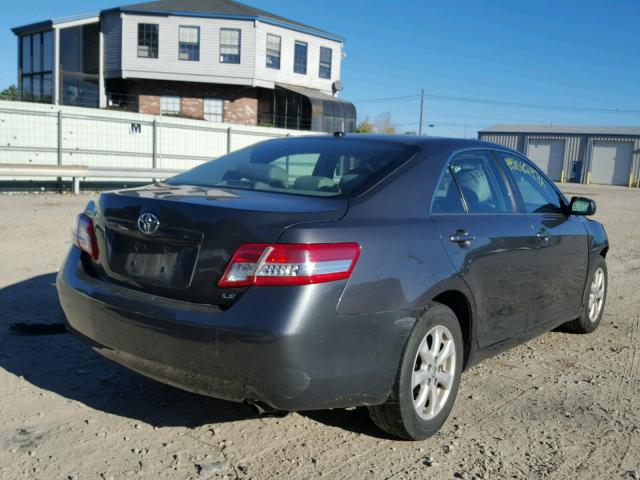 4T4BF3EK4BR127799 - 2011 TOYOTA CAMRY BASE GRAY photo 4
