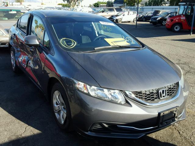 2HGFB2F56DH527689 - 2013 HONDA CIVIC LX GRAY photo 1