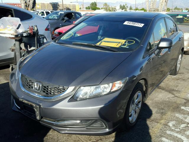 2HGFB2F56DH527689 - 2013 HONDA CIVIC LX GRAY photo 2